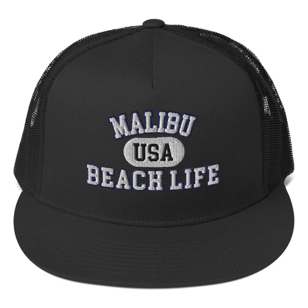 Malibu Beach Life - Classic California USA Trucker Hat with Mesh Back