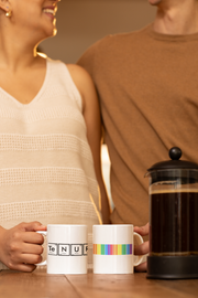 Vibrant Rainbow Barcode Pride Mug