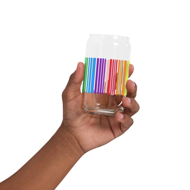 Proud Barcode on Can-shaped glass