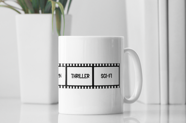 Many Movie Genre Mug: Fantasy / Western / Thriller / Sci-Fi