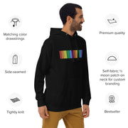 Blackout Barcode Rainbow Pride Hoodie [Black]