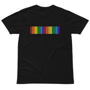 Vibrant Rainbow Barcode Pride Tee