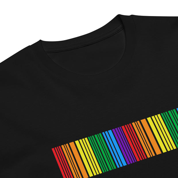 Vibrant Rainbow Barcode Pride Tee