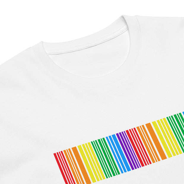 Vibrant Rainbow Barcode Pride Tee