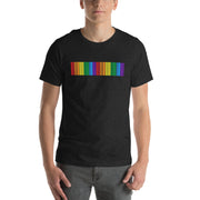 Vibrant Rainbow Barcode Pride Tee