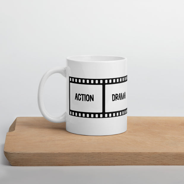 Many Movie Genre Mug: Action / Drama / Comedy / Horror