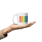 Vibrant Rainbow Barcode Pride Mug